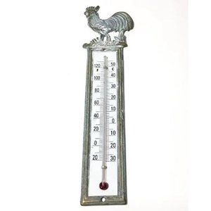 Verdigris Rooster Thermometer